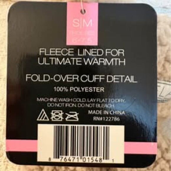 New Relax Women’s Fleece Sherpa Booties - Picture 6 of 6